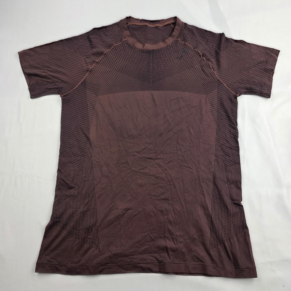 Gymshark Apex Shirt Mens Medium Purple Geometric Short Sleeve Training Top